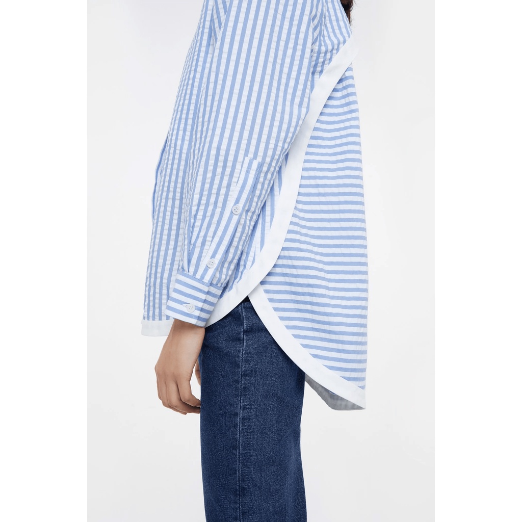 TheBlueTshirt - Áo Sơ Mi Phom Rộng Kiểu Nữ - Modern Arc Oversized Shirt