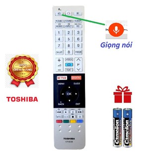 Điều khiển TIVI Toshiba giọng nói CT-8536 -TẶNG KÈM PIN -Remote  từ xa tivi Toshiba giọng nói mã CT 8536 chính hãng