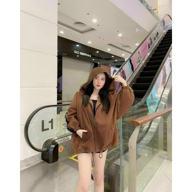Áo khoác da lộn 2lớp bigsize 60-90kg (hình thật video)