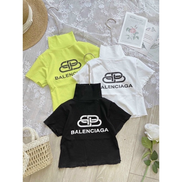 Áo croptop tay ngắn cổ lọ Balen siêu sporty - A0N