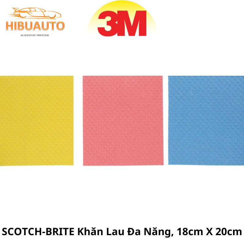 Khăn Lau Đa Năng 3M SCOTCH-BRITE 18cm X 20cm XA010911148, sạch vết bẩn, Không gây trầy xước bề mặt cần lau