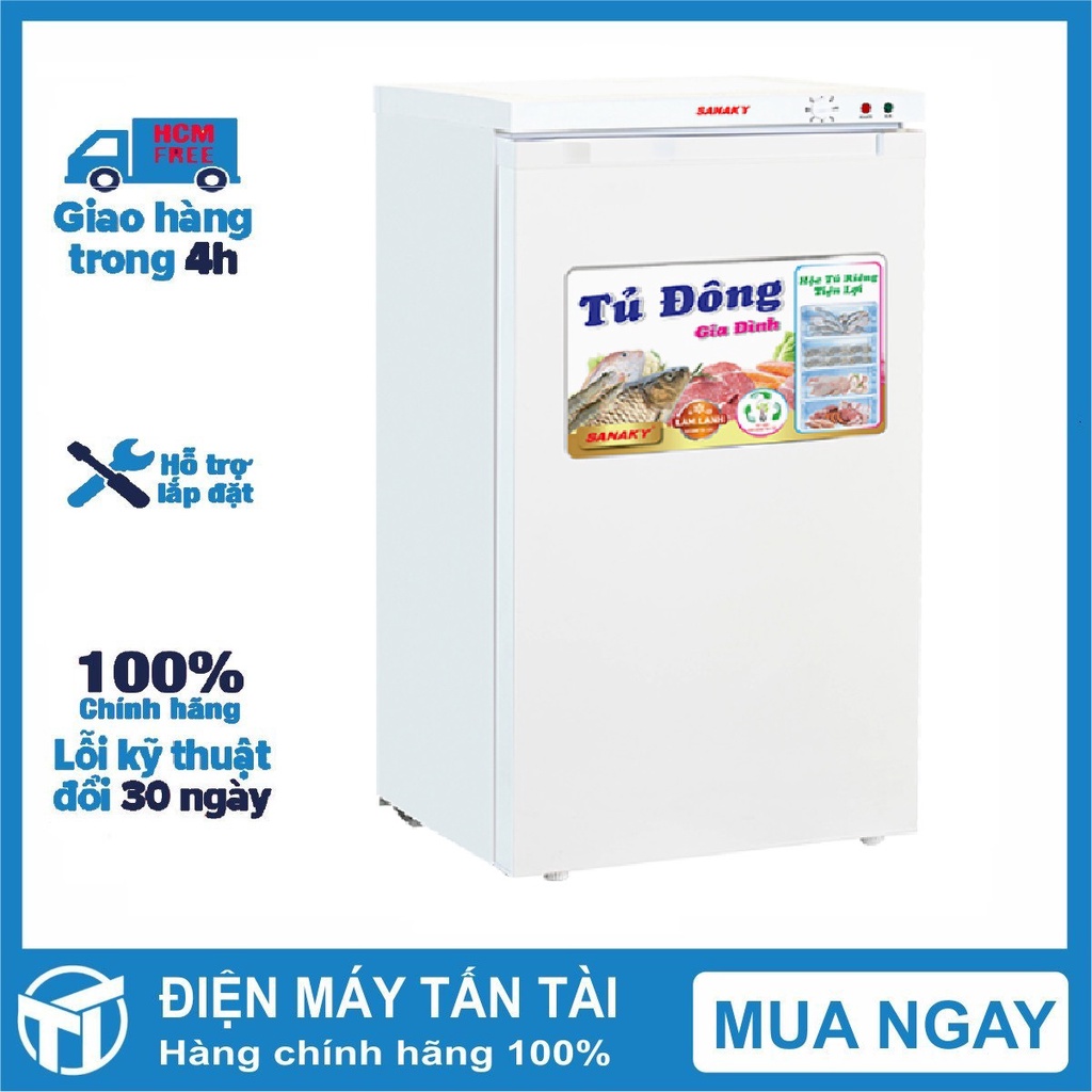 VH-160VD - Tủ đông Sanaky 118 lít VH-160VD Lỗ thoát nướcNút điều chỉnh nhiệt độ bên ngoài tủ - giao miễn ph