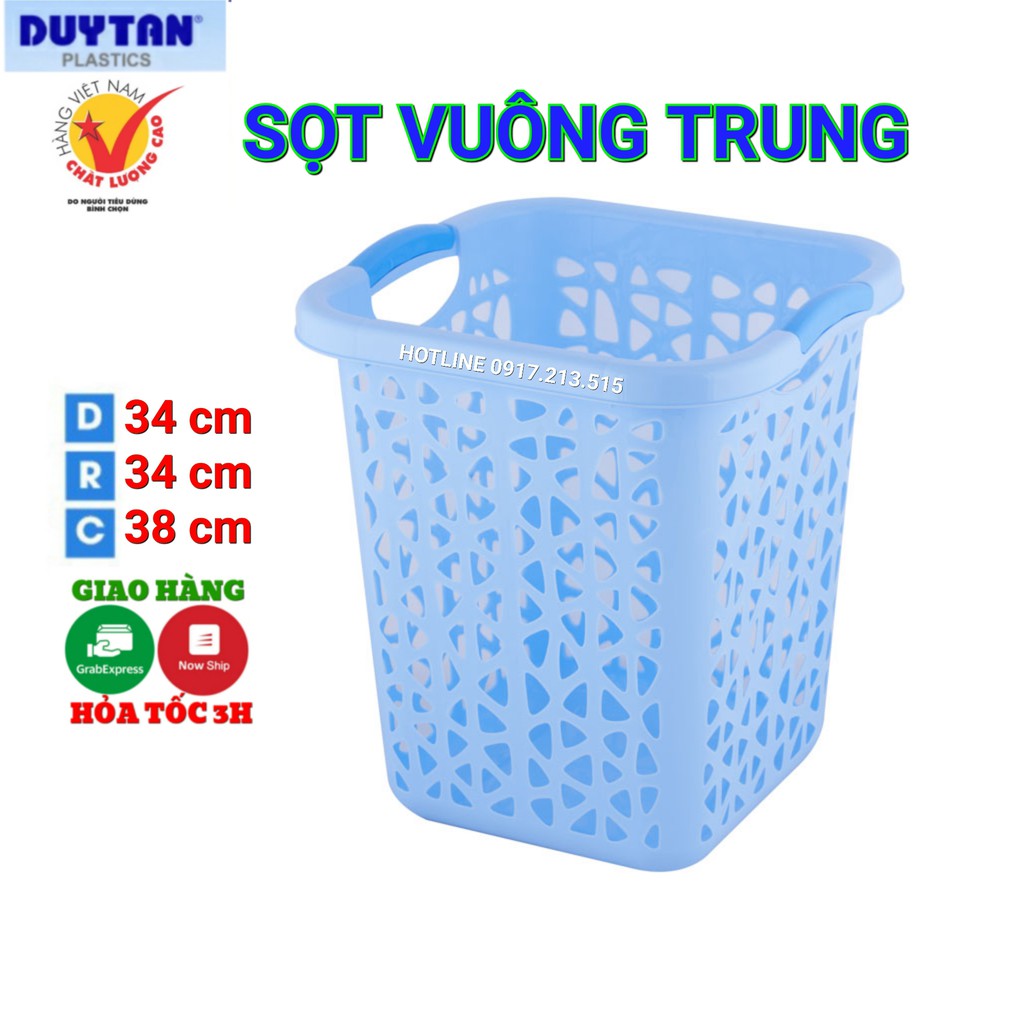 Sọt Nhựa Duy Tân Vuông Trung - KT - 34 x 34 x 38cm