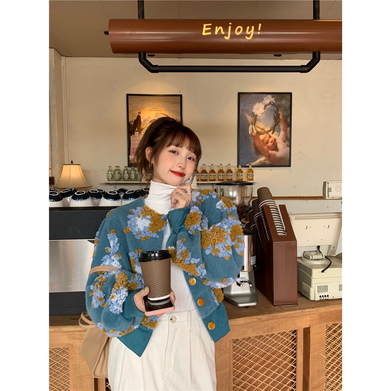 ORDER- ÁO KHOÁC NỈ THÊU HOA DÀY