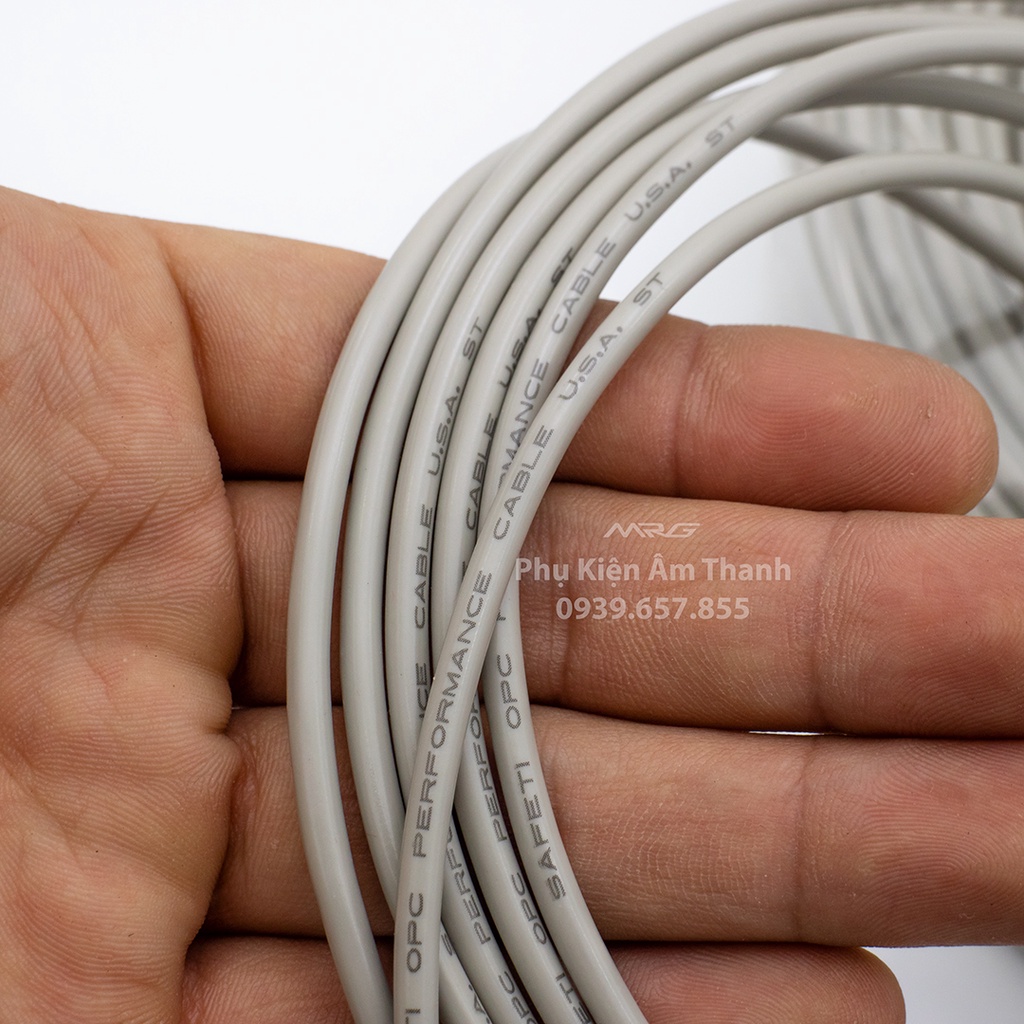 Dây tín hiệu âm thanh 3 lõi USA đồng nguyên chất chống nhiễu, dây 3mm, giá 1 met.