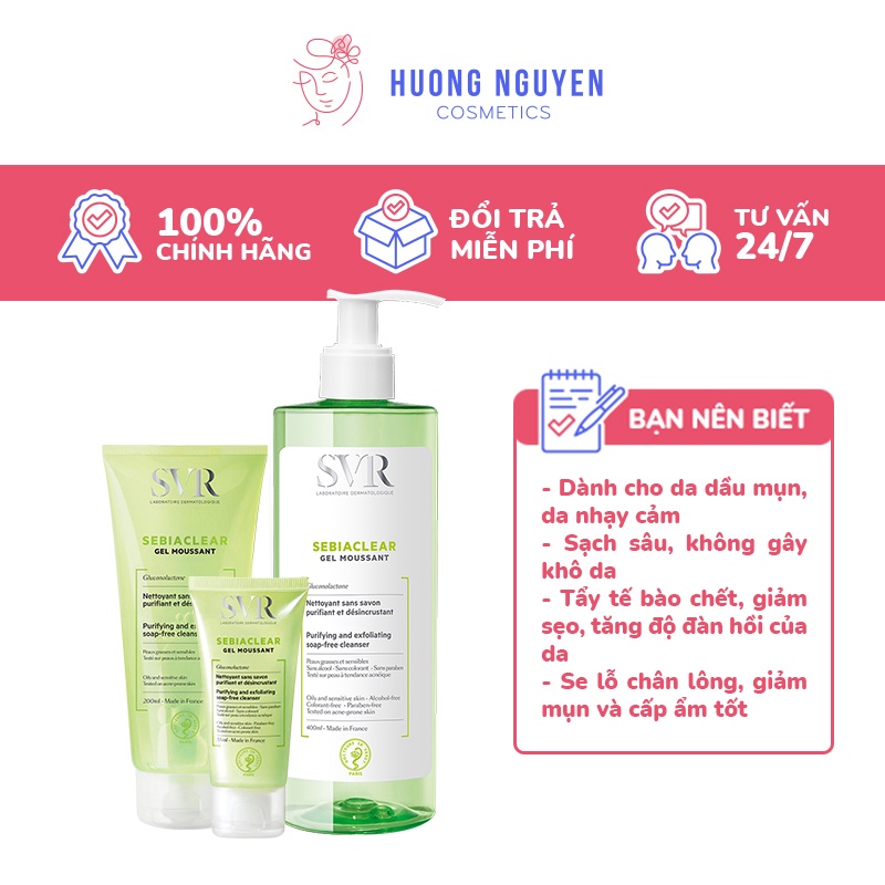 Sữa Rửa Mặt SVR Sebiaclear Gel Moussant