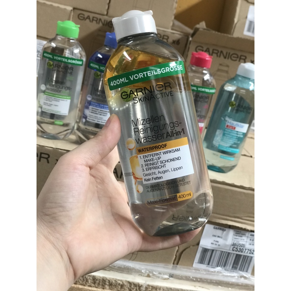 Nước tẩy trang Garnier 400ml Pháp, Đức - Dành cho mọi loại da
