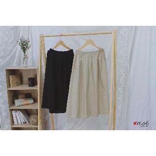 Chân váy xếp ly kiểu Nhật [màu đen]