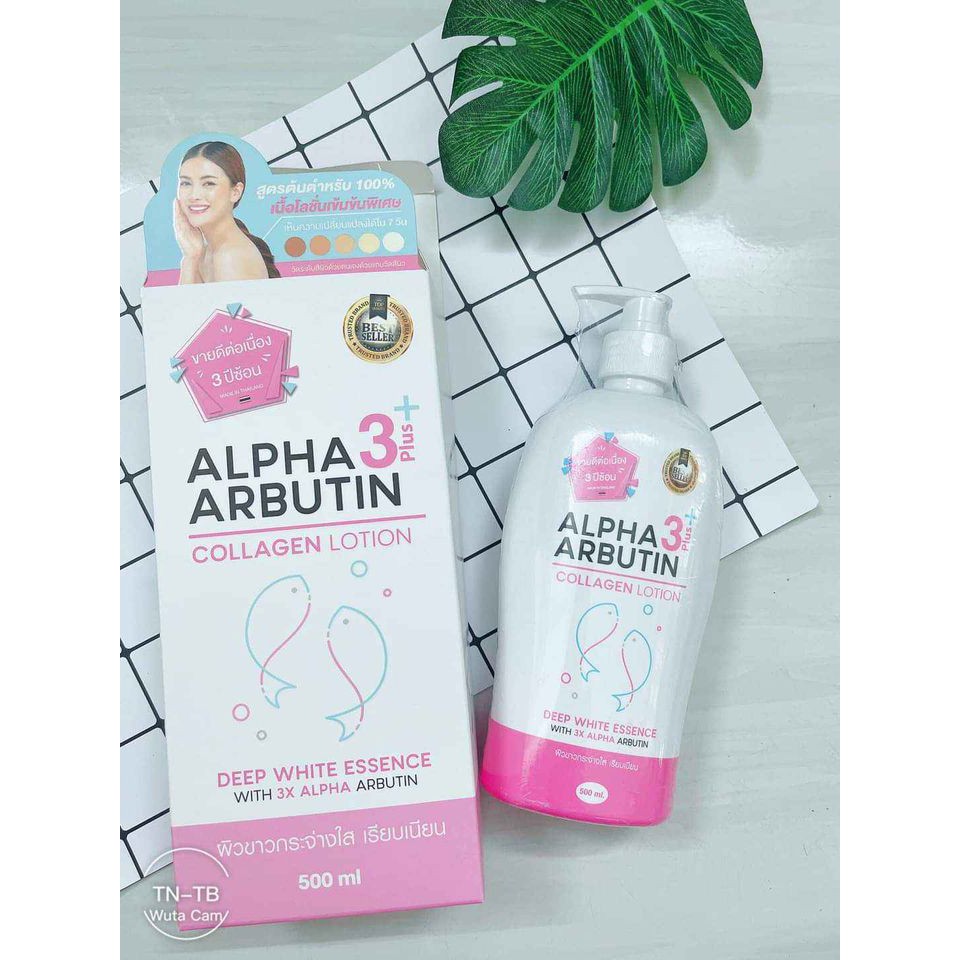 Sữa Dưỡng Trắng Da Alpha Arbutin Collagen Collagen Lotion 3+ Plus 500ml