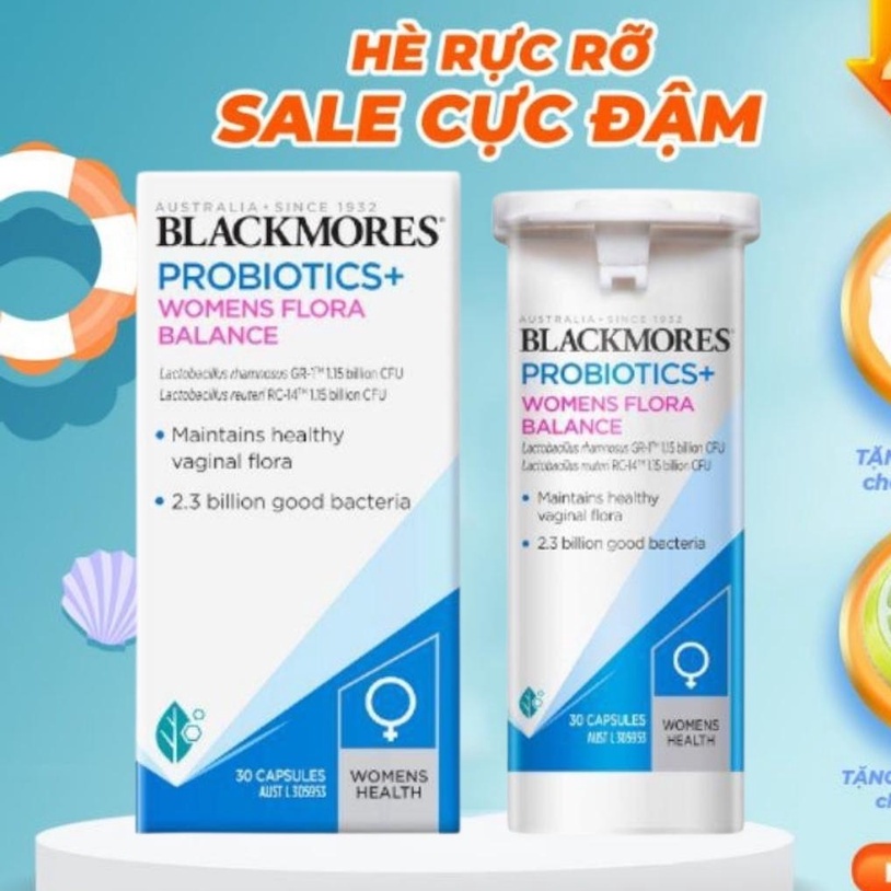 Viên uống phục hồi vệ sinh âm đạo Probiotics Womens Flora Balance Blackmores Úc 30viên