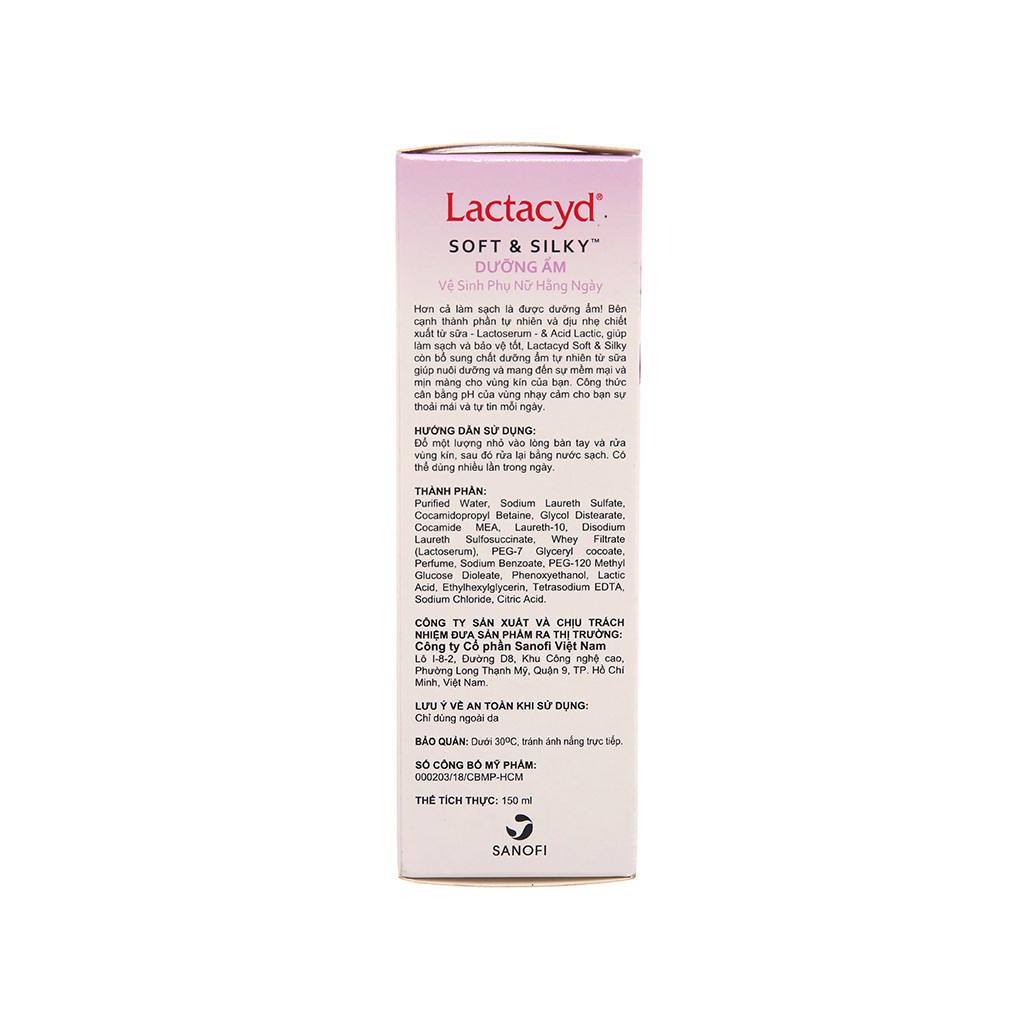 Dung dịch vệ sinh phụ nữ Lactacyd Soft &amp; Silky (150ml)