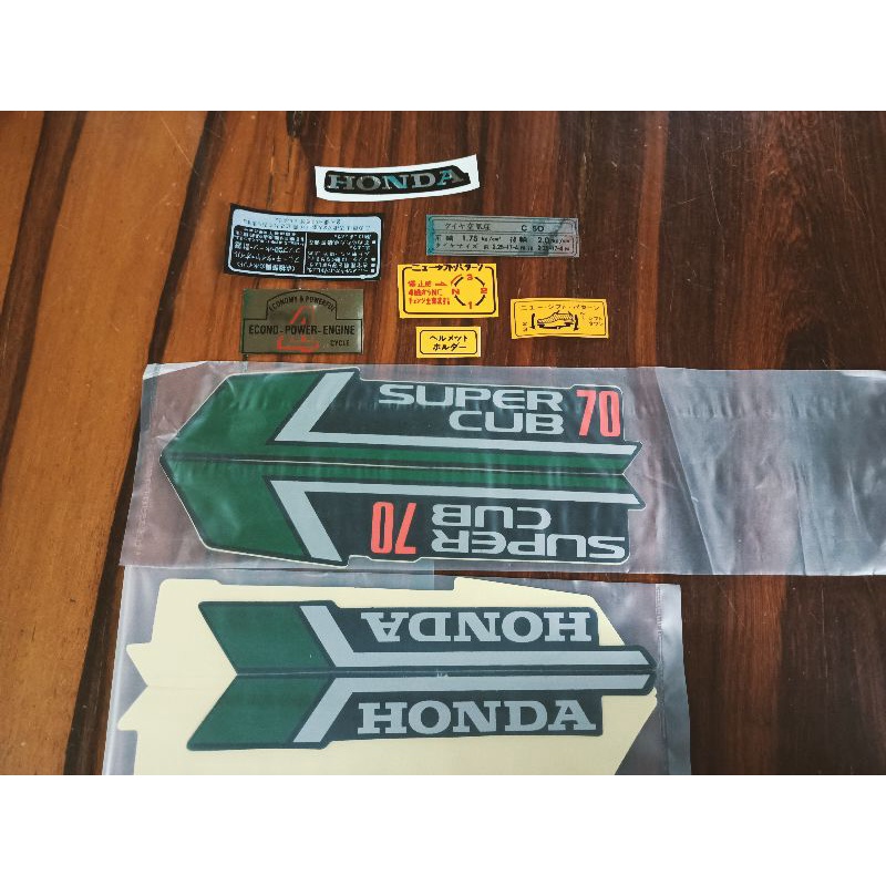 Trọn bộ tem Honda cup 86 màu xanh nhớt 70 loại zin