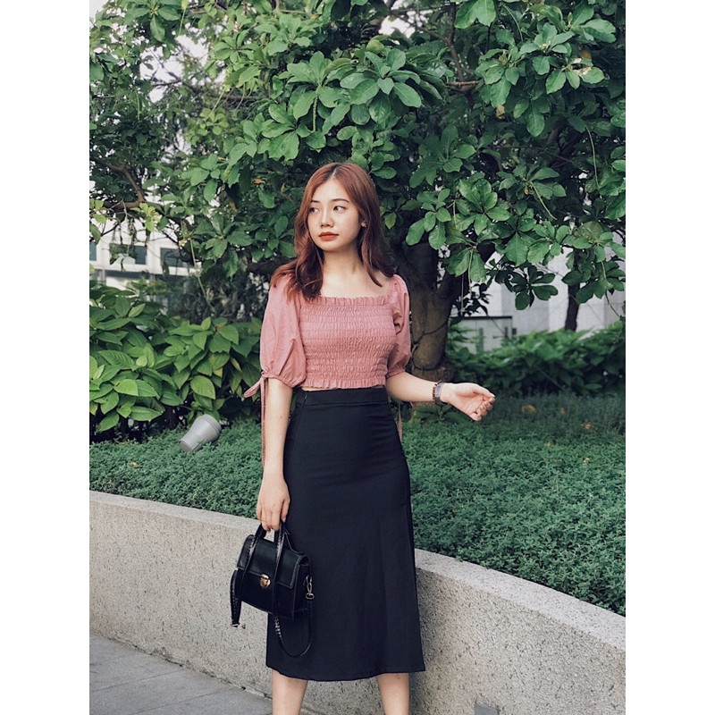 Áo bẹt vai thân chun