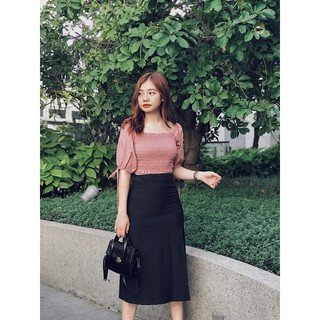 Áo bẹt vai thân chun