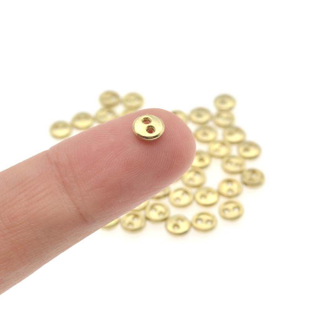 1 Nút Áo Tròn 3 / 4mm Bằng Kim Loại