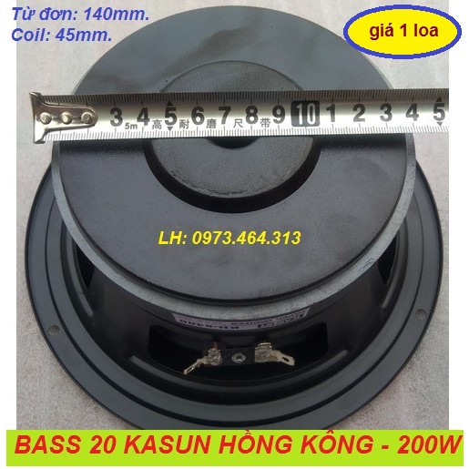 LOA BASS 20 KASUN NHẬP KHẨU HỒNG KÔNG - GIÁ 1 CHIẾC