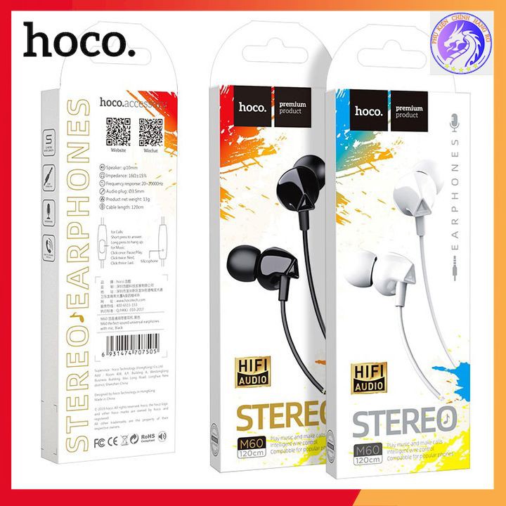 Tai Nghe Có Dây Nhét Tai Âm Thanh Sống Động Hoco M60