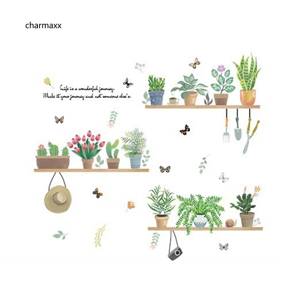 Miếng dán tường trang trí nội thất hình cây cảnh xinh xắn | BigBuy360 - bigbuy360.vn