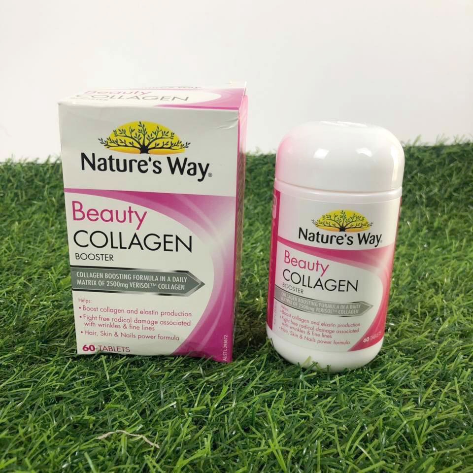 Viên uống Collagen Nature's Way Beauty Collagen - 60 viên - Giúp làm sáng da, đẹp da, móng, tóc