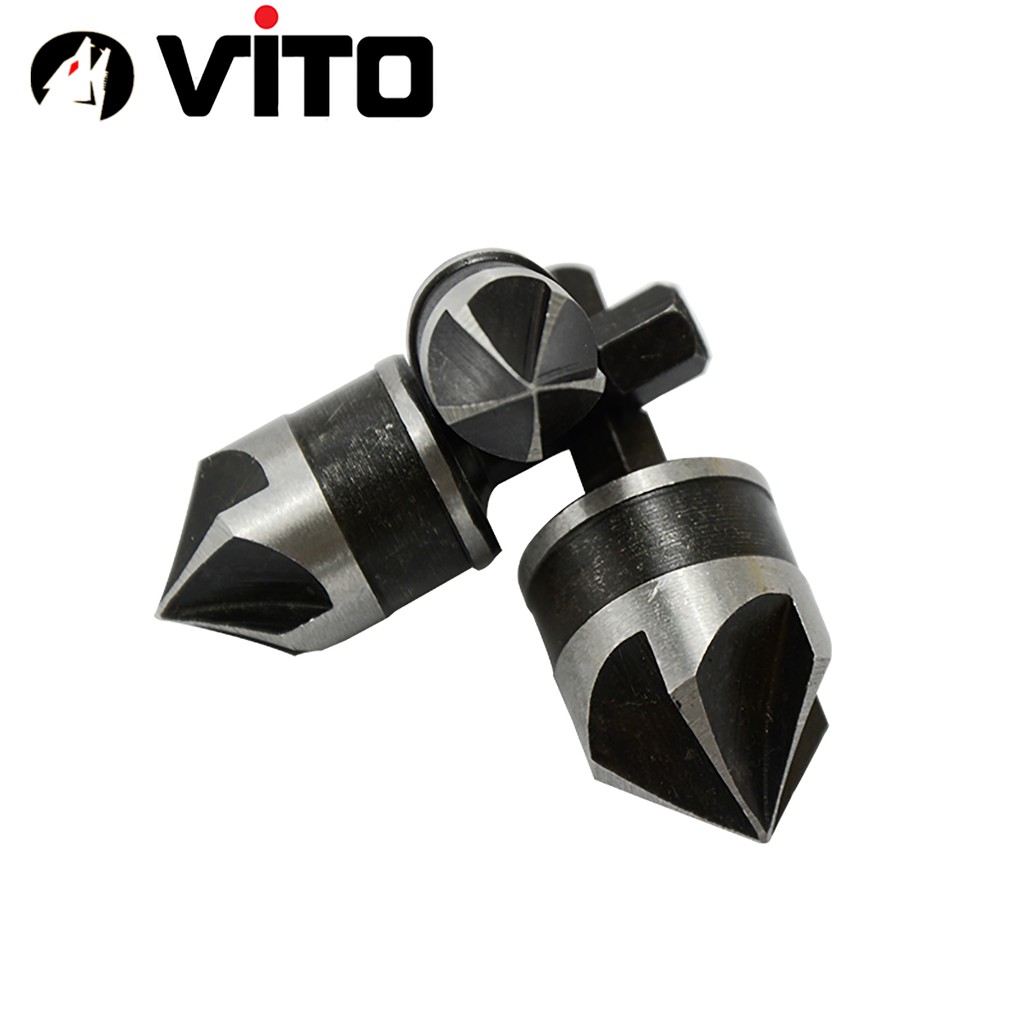 Bộ 3 Mũi Doa Âm Miệng Lỗ Bắt Âm Vít 12-16-19mm VITO 5 Lưỡi Phay Chuôi Lục Giác