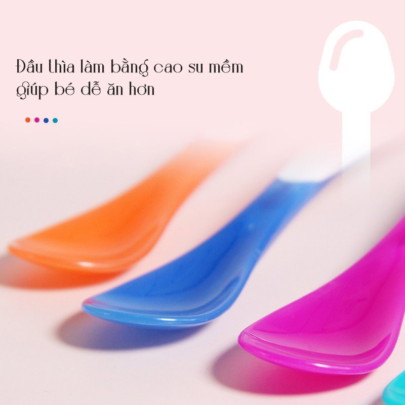 Thìa Ăn Dặm Silicon Báo Nóng Munchkin