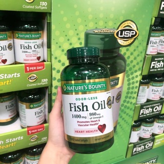 (Freeship) 12/2024 Nature's Bounty Fish Oil 1400mg nội địa
