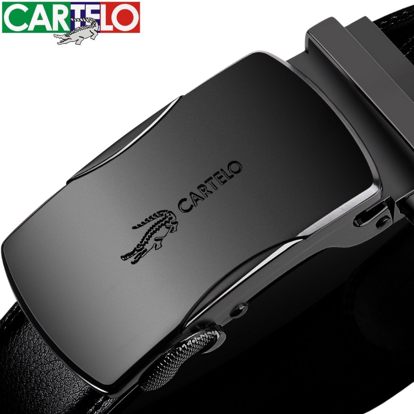 Thắt lưng nam cao cấp CARTELO, dây nịt da thật độ bền cao, sang trọng, hợp thời trang