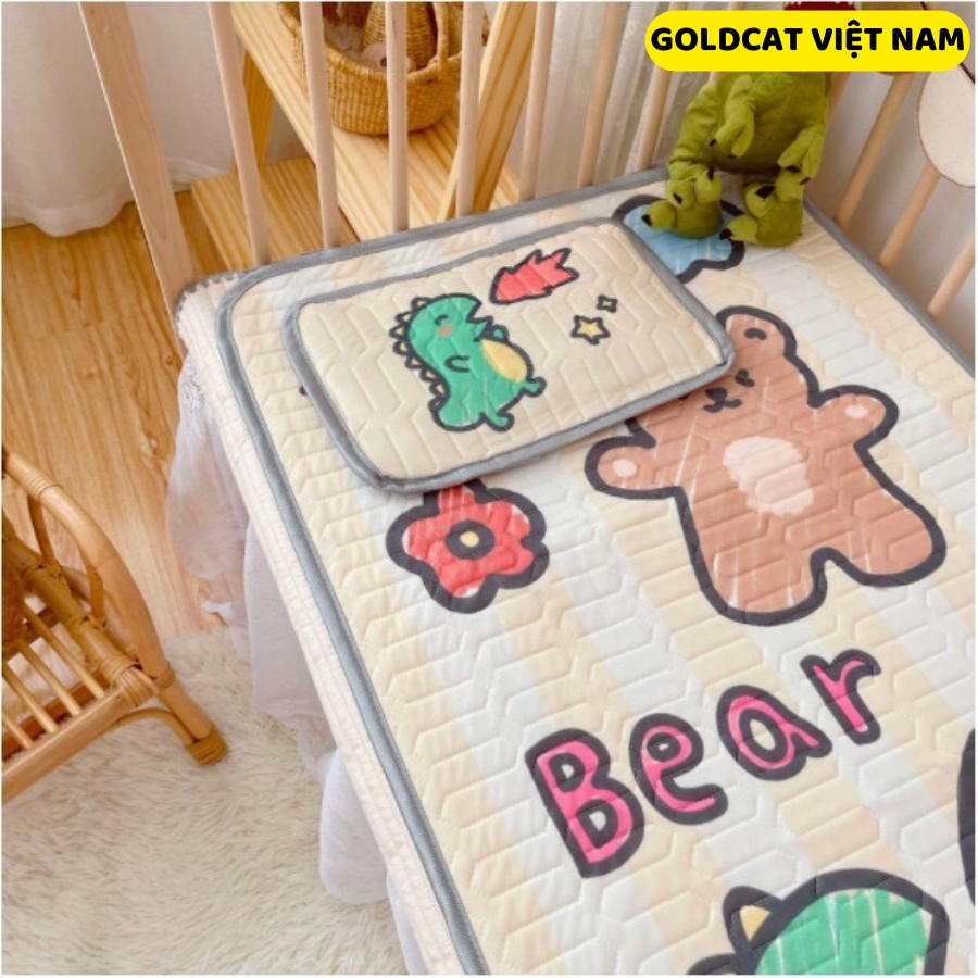 Chiếu Điều Hòa Cao Su Non In Hình 5D Kích Thước 60x120 Dùng Cho Cũi Trẻ Em Goldcat