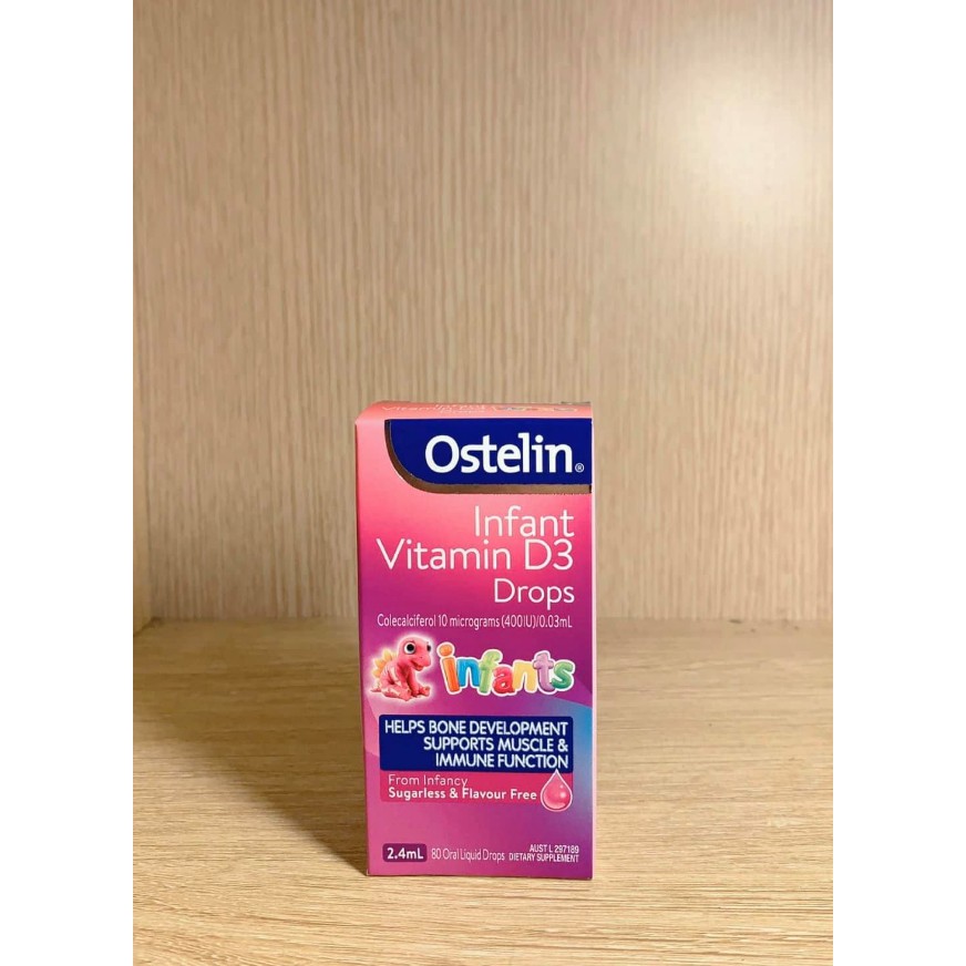 [Chính hãng, đủ bill] Vitamin D3 Ostelin Úc dạng giọt cho bé từ sơ sinh (Infant), dạng nước (Liquid) cho bé từ 6 tháng