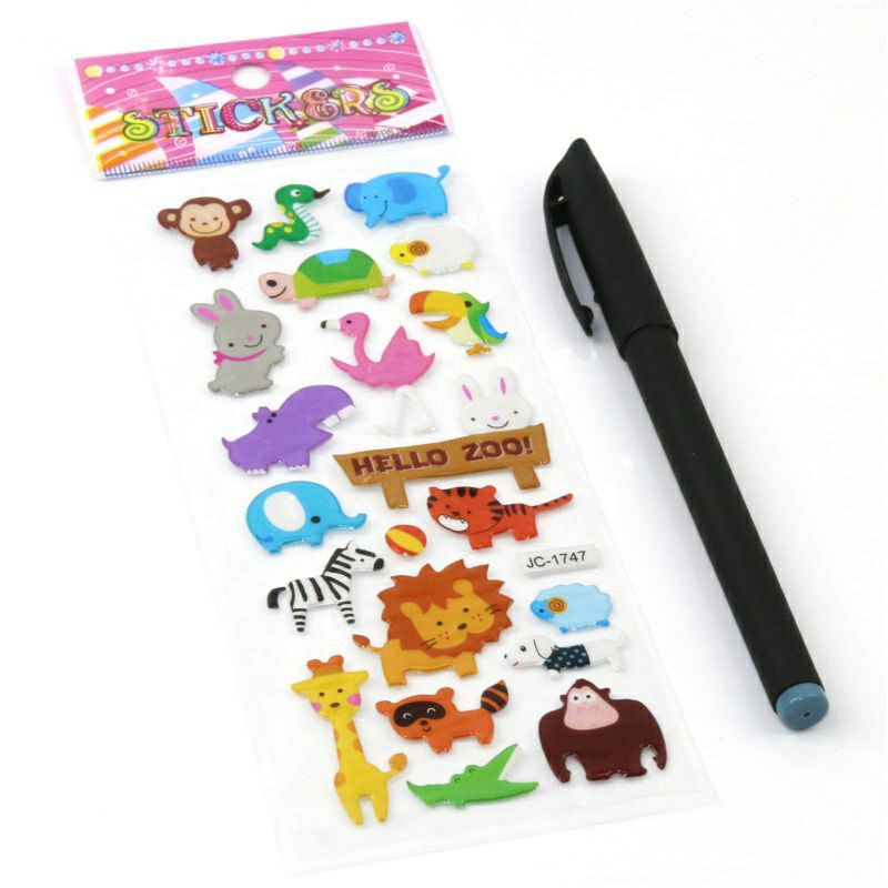 Nhãn dán 3d sticker khoảng 25 hình nổi dùng trang trang trí