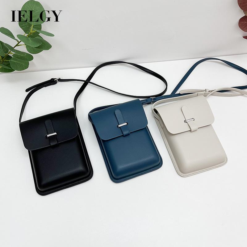 Túi đeo chéo IELGY hình vuông màu trơn thời trang dành cho nữ