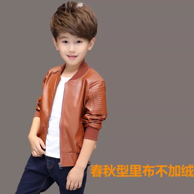 Áo da lót lông và không lót lông cho bé trai siêu ấm