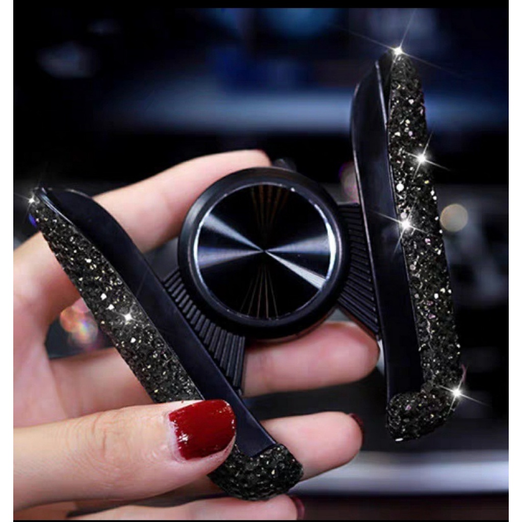 Kẹp điện thoại đính đá trên ô tô - Kẹp Cửa Gió Đính Đá