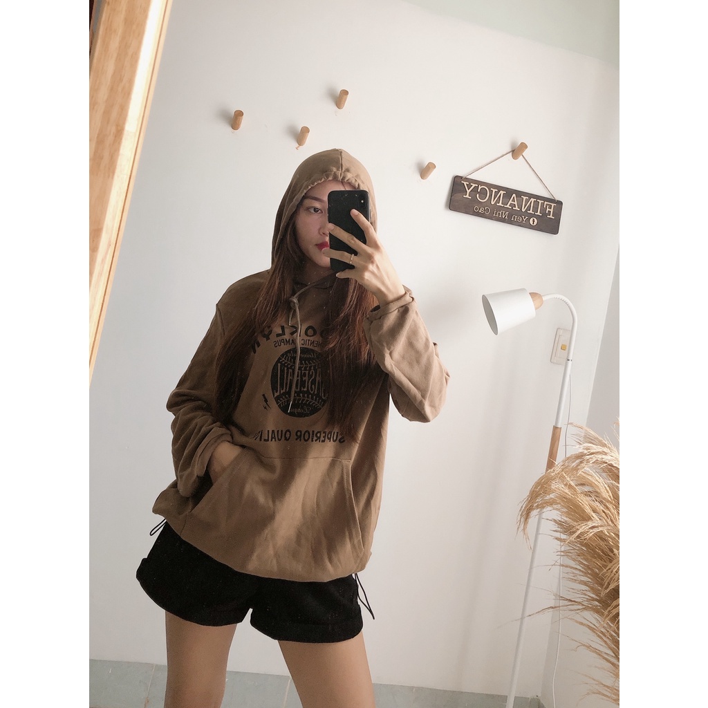 Áo Hoodie form rộng unisex ⚡ HÀNG CAO CẤP ⚡ áo nỉ cotton Brooklyn thấm hút mồ hôi, thoáng mát - A07 | BigBuy360 - bigbuy360.vn