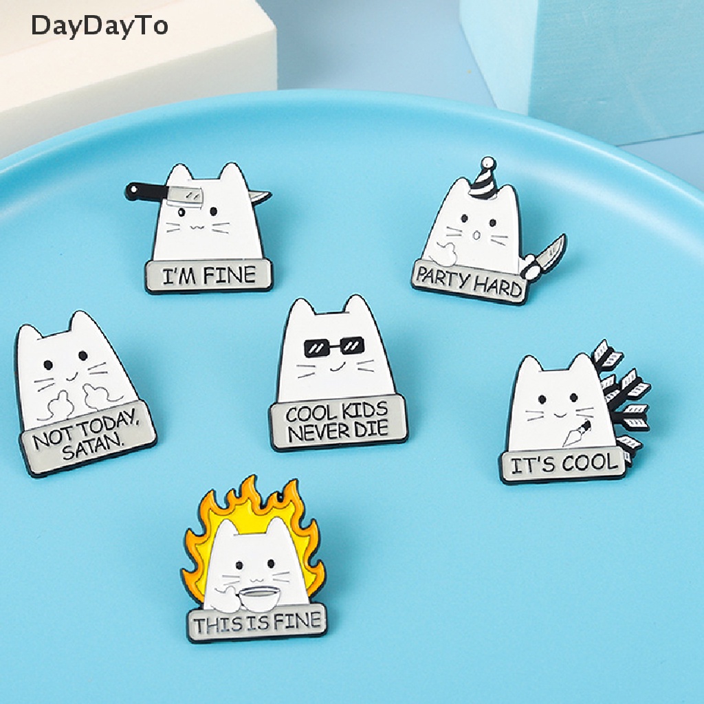 Huy Hiệu Cài Áo Hình Mèo Chuột Hoạt Hình Và Bàn Phím Dầu Thả Cổ Điển