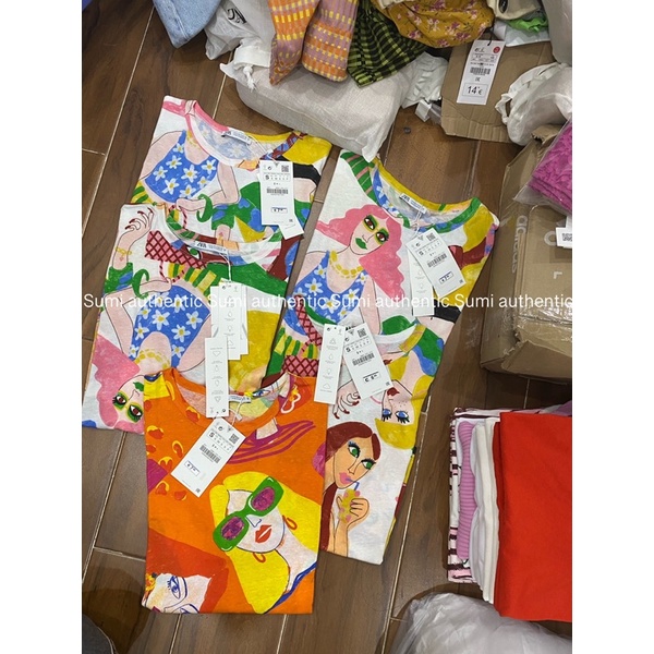 Áo thun in hình Zara | Hàng hiệu vợt sale