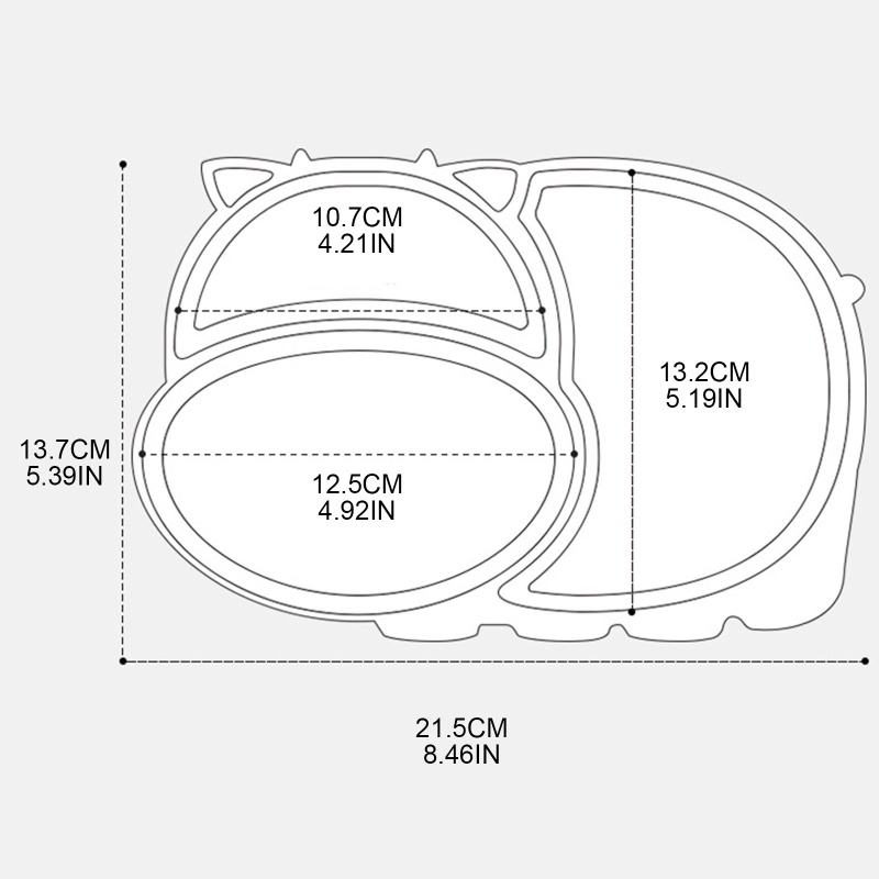 Bộ 3 Dụng Cụ Tập Ăn Gồm Bát / Muỗng / Nĩa Chia Ngăn Bằng Silicone Cho Bé