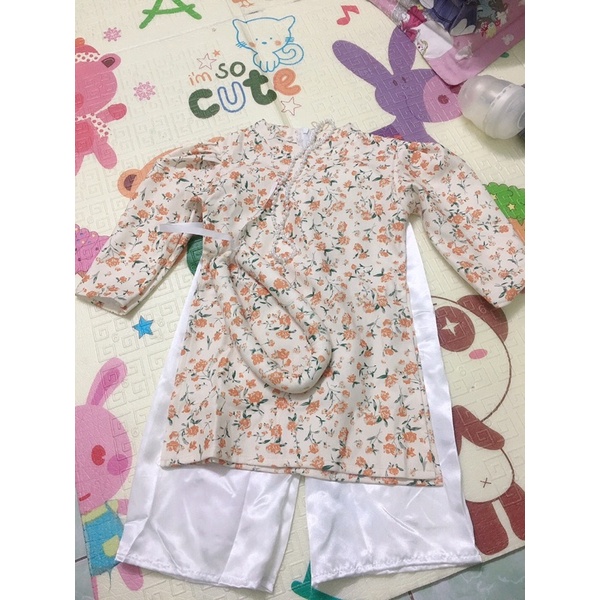 ÁO DÀI THIẾT KẾ CHO BÉ GÁI  set 4 chi tiết