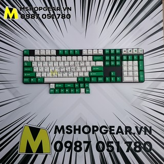 Keycap Xanh lá (Matcha – Green Cheese) thick pbt dye-sub oem profile 122 keys giá rẻ – Mầu siêu đẹp – Có shift 1.75u