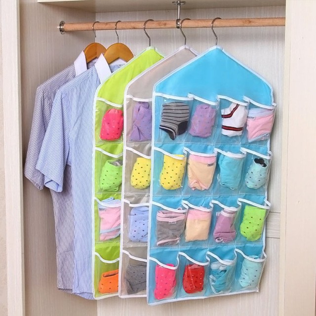 Túi đựng đồ treo đồ treo tường 16 ngăn tiện ích giúp bạn sắp xếp đồ lót, đồ dùng gia đình tiết kiệm diện tích