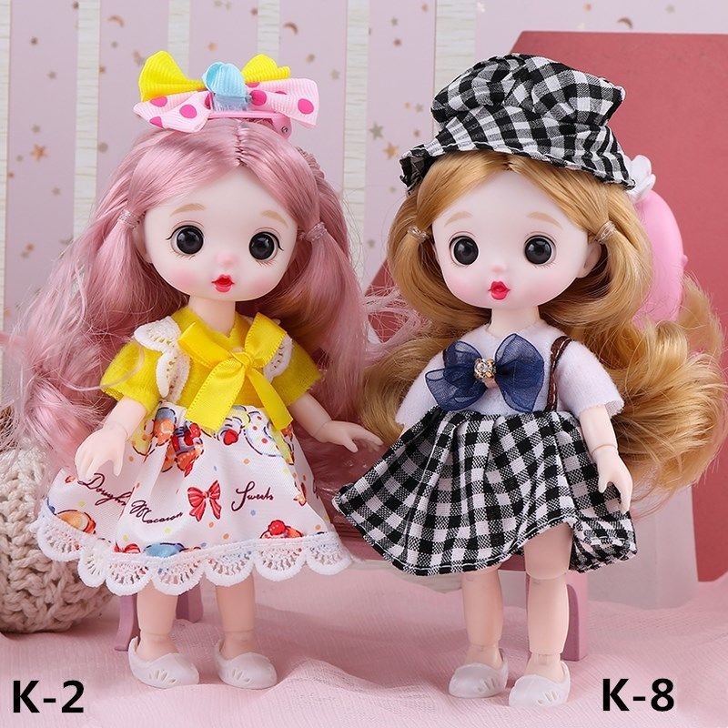 17Cm Búp Bê Barbie Đồ Chơi Có Quần Áo Và Giày đồ choi cho bé gái búp bê barbie gái Búp Bê Đồ Chơi Dễ Thương Xinh Xắn 13 Khớp Dành