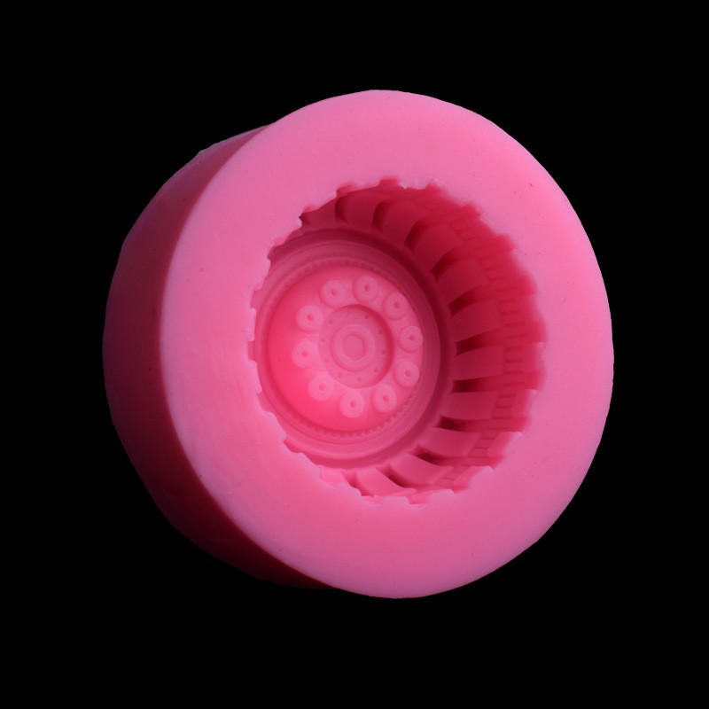 Khuôn silicon tạo hình bánh xe dùng để trang trí bánh kem / bánh ngọt / làm xà phòng