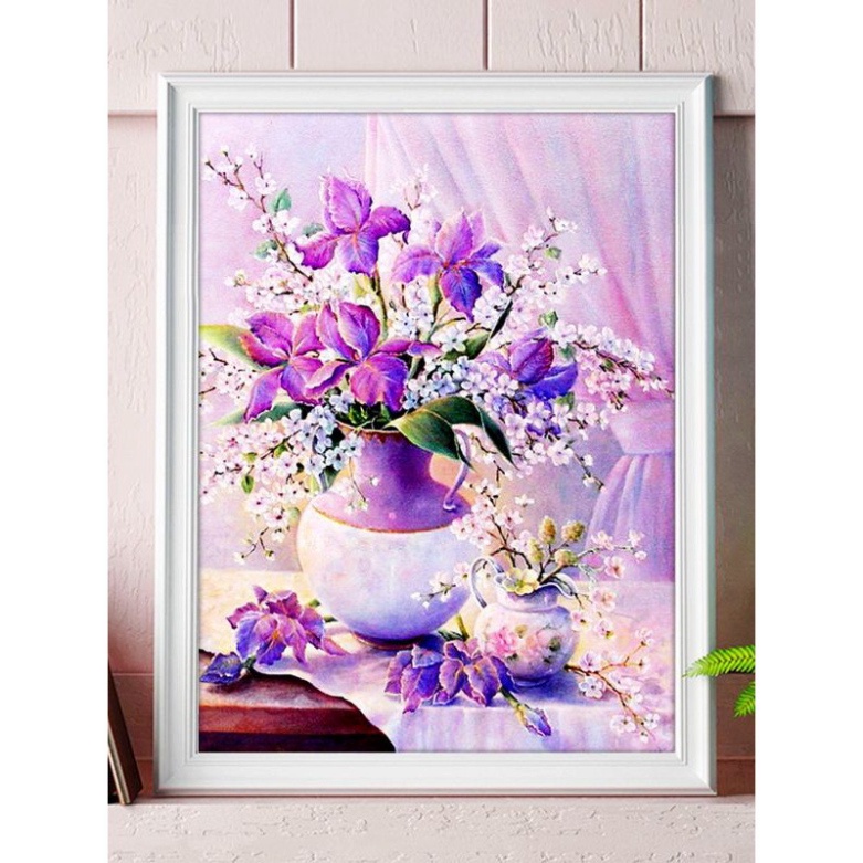 Tranh thêu bình hoa HH0818 (54 x 67cm) chưa thêu