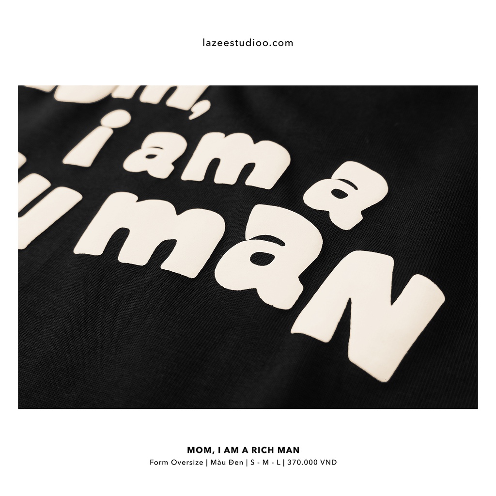 Áo thun - RICH MAN | LAZEE STUDIOO | Nâu Sữa - Nâu Socola - Xanh Lá - Đen | Form Oversize