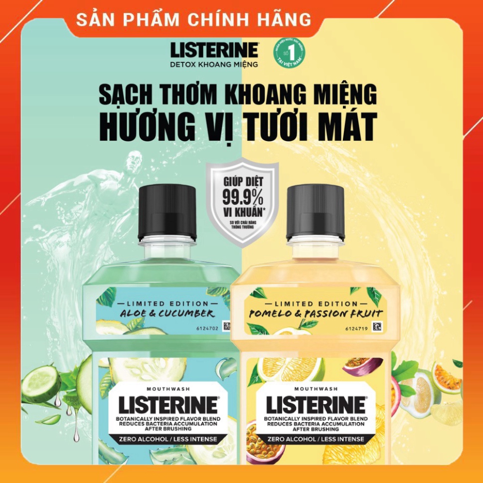 Nước Súc Miệng Vị Trái Cây Tự Nhiên Listerine 250ml/Chai (Phiên Bản Giới Hạn)