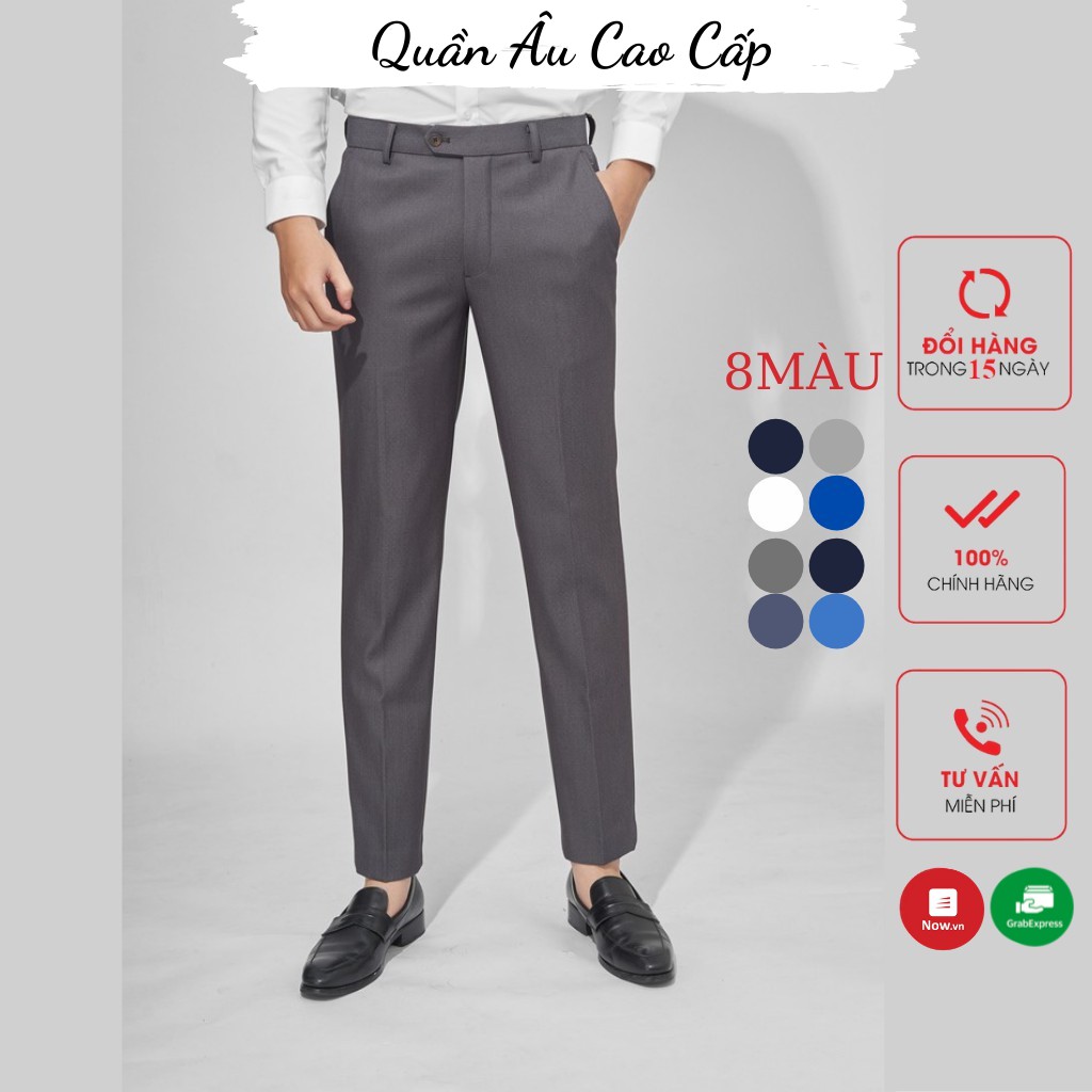 [ 8 Màu] Quần Tây Nam Hàn Quốc Dáng Ôm Công Sở - Quần Âu Nam Trơn Đẹp Chống Nhăn Chống Xù Co giãn- QA01-Gusta