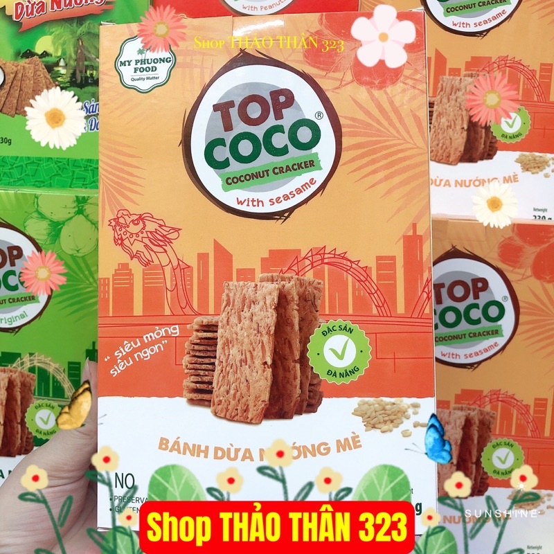 T07/2024- Bánh Dừa Nướng TOP COCO 230g - Đặc Sản Đà Nẵngu
