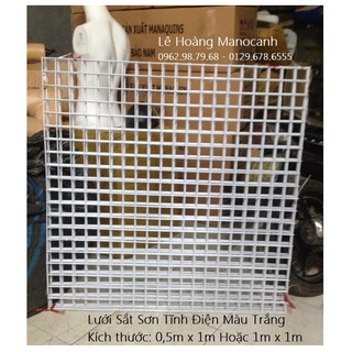 Lưới Sắt 3 Tấm Sơn ĐEN 100x100Cm và Móc Lưới 100 Chiếc Dài 15-20Cm ĐEN