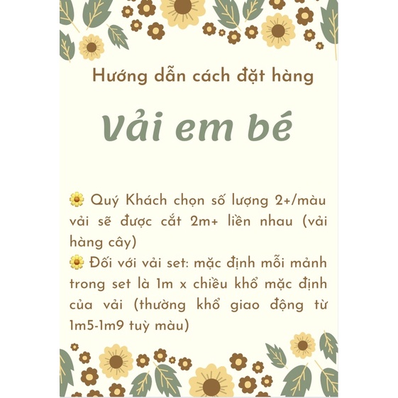 Vải thun cotton 2 chiều hàng hè thu cho trẻ sơ sinh, trẻ nhỏ