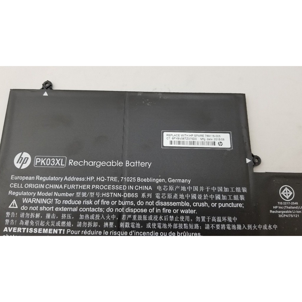 PIN [ZIN] LAPTOP HP Spectre x360 13-4000 PK03XL 789116-005 788237-001 6789116-005 788237-2C1 - BẢO HÀNH 6 THÁNG